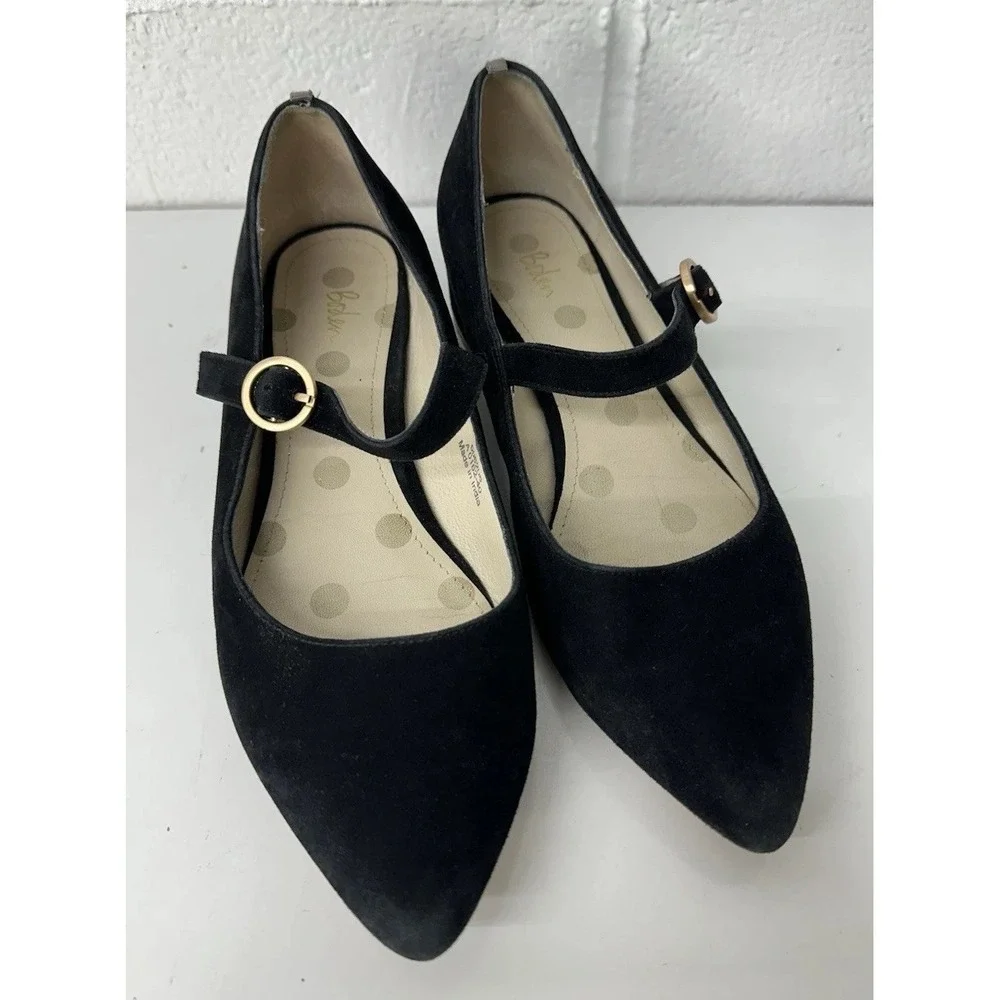 Boden Rosabel Black Suede Pointy Toe Low Heels‎ / Women's 40 US 9